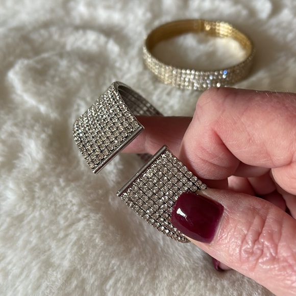 NWOT/Set of 2 crystal wrap around bracelets. Wear alone or together! - Picture 7 of 10